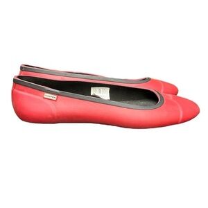 Hunter Original Ballet Flat Shoes, red, women’s size 9